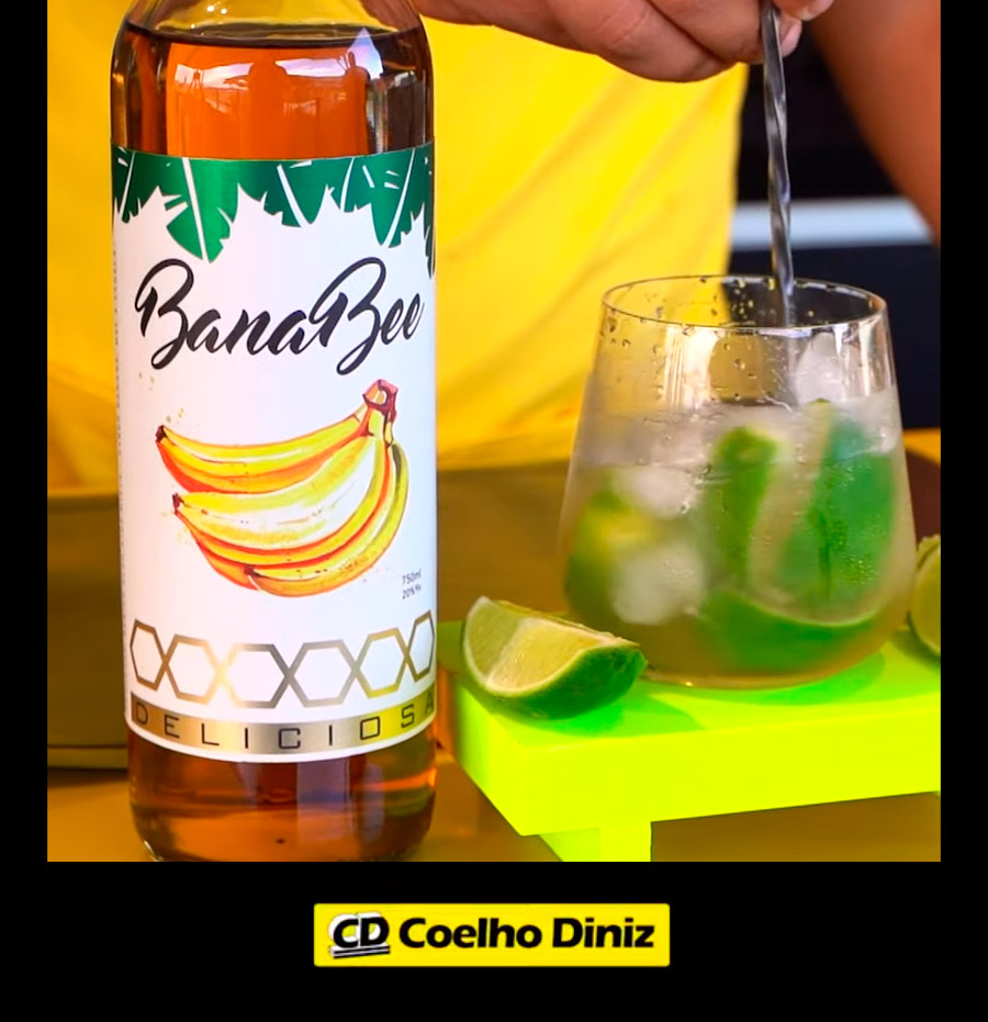 Drink com Cachaça de Banana